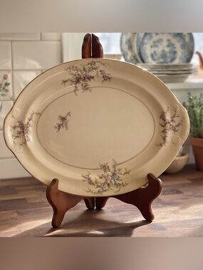 Vintage 1943 Taylor Smith Taylor Large Oval Serving Platter